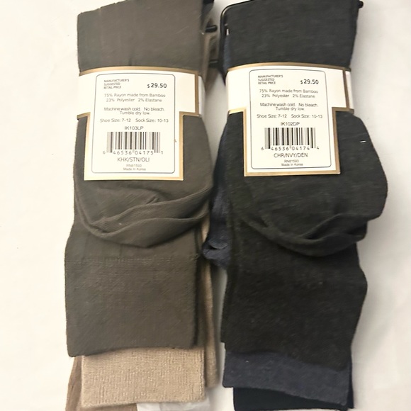 IKE BEHAR Men’s Socks 6 Pairs 2 Pack of 3 Shoe Size 10 - 13 NWT - Picture 5 of 10